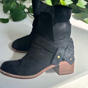 UGG Black Suede Ankle Boots
